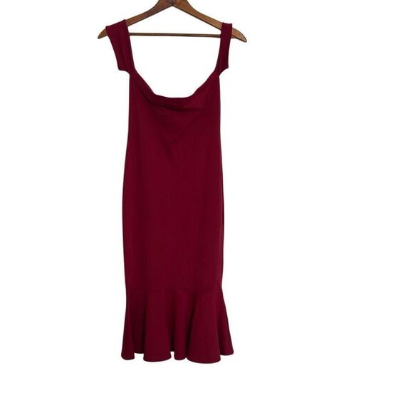 Forever 21 Contemporary Off The Shoulder Bodycon Mermaid Dress Red Size Medium - Picture 1 of 6